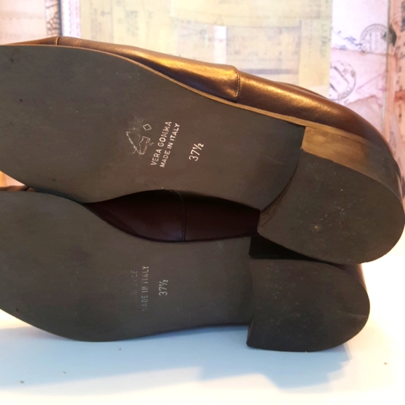 Vintage Italian Leather Vera Gomma SIMARD Red Brown Loafer Shoes (EU 37.5) - Picture 8 of 11